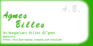 agnes billes business card